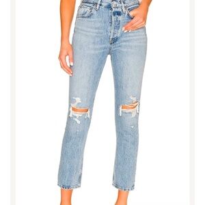 AGOLDE Riley High Rise Crop Straight Jeans size 28